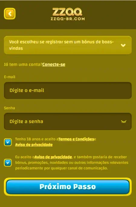 Cadastro rápido no ZZQQ cassino